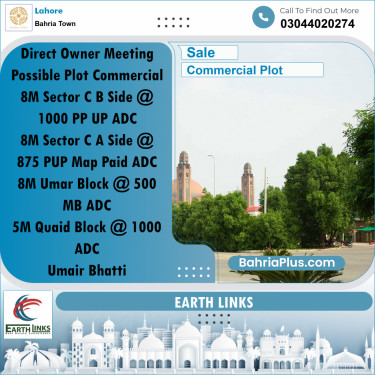 Commercial Plot for Sale in Bahria Town, Lahore - (BP-259158)