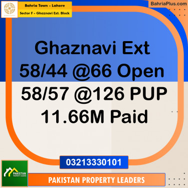 5 Marla Residential Plot for Sale in Sector F - Ghaznavi Ext. Block -  Bahria Town, Lahore - (BP-259166)
