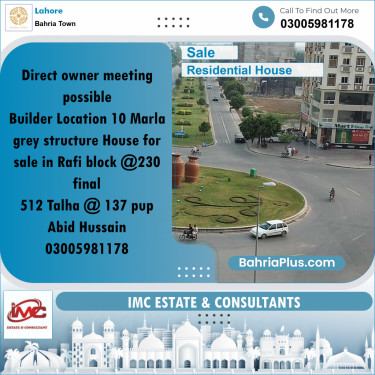 Residential House for Sale in Bahria Town, Lahore - (BP-259197)