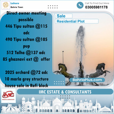 Residential Plot for Sale in Bahria Town, Lahore - (BP-259200)