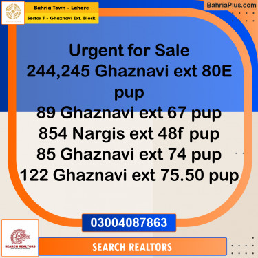 5 Marla Residential Plot for Sale in Sector F - Ghaznavi Ext. Block -  Bahria Town, Lahore - (BP-259359)