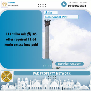 Residential Plot for Sale in Bahria Town, Lahore - (BP-259378)