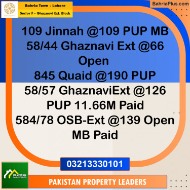 5 Marla Residential Plot for Sale in Sector F - Ghaznavi Ext. Block -  Bahria Town, Lahore - (BP-259421)