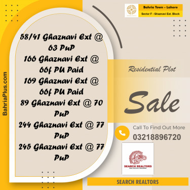 5 Marla Residential Plot for Sale in Sector F - Ghaznavi Ext. Block -  Bahria Town, Lahore - (BP-259430)