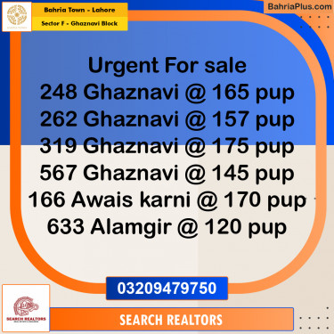 10 Marla Residential Plot for Sale in Sector F - Ghaznavi Block -  Bahria Town, Lahore - (BP-259449)