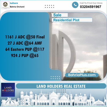 Residential Plot for Sale in Bahria Orchard, Lahore - (BP-259517)
