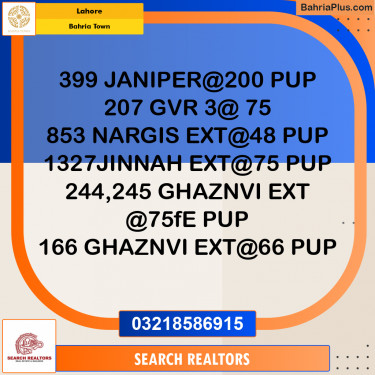 Residential Plot for Sale in Bahria Town, Lahore - (BP-259645)