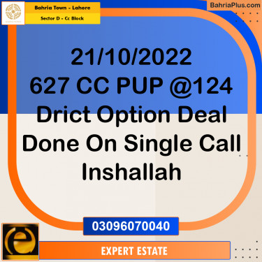 5 Marla Residential Plot for Sale in Sector D - CC Block -  Bahria Town, Lahore - (BP-259744)