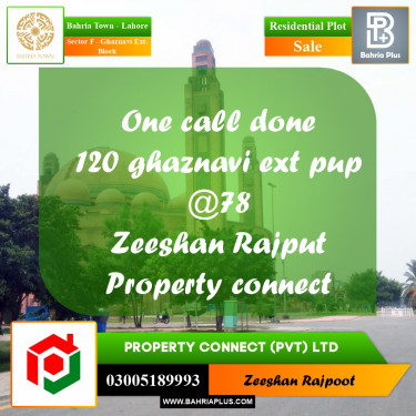 Residential Plot for Sale in Sector F - Ghaznavi Ext. Block -  Bahria Town, Lahore - (BP-259806)