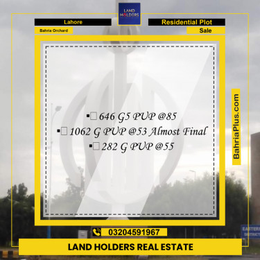 Residential Plot for Sale in Bahria Orchard, Lahore - (BP-259837)