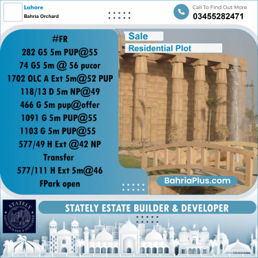 Residential Plot for Sale in Bahria Orchard, Lahore - (BP-259841)