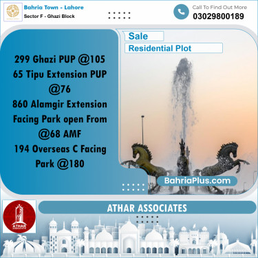 10 Marla Residential Plot for Sale in Sector F - Ghazi Block -  Bahria Town, Lahore - (BP-259858)