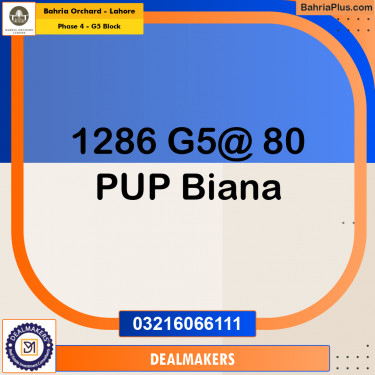 Residential Plot for Sale in Phase 4 - G5 Block -  Bahria Orchard, Lahore - (BP-259885)