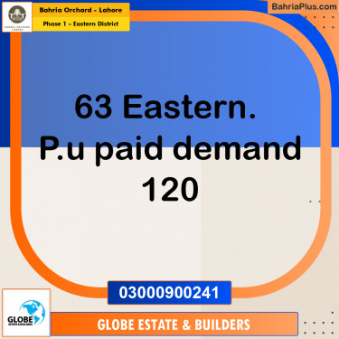 10 Marla Residential Plot for Sale in Phase 1 - Eastern District -  Bahria Orchard, Lahore - (BP-259916)