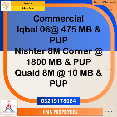 Residential Plot for Sale in Bahria Town, Lahore - (BP-259924)