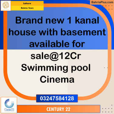 1 Kanal Residential House for Sale in Bahria Town, Lahore - (BP-259948)