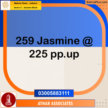 10 Marla Residential Plot for Sale in Sector C - Jasmine Block -  Bahria Town, Lahore - (BP-260077)