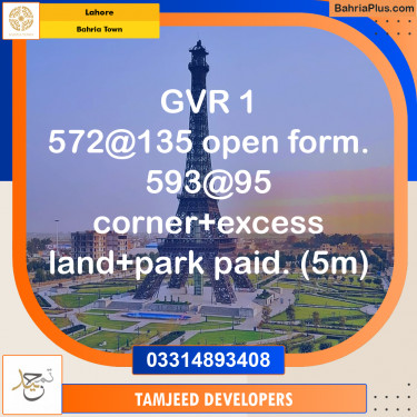 Residential Plot for Sale in Bahria Town, Lahore - (BP-260097)