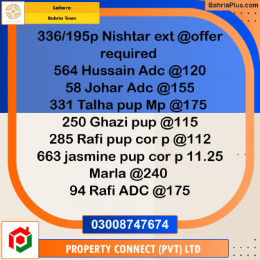 Residential Plot for Sale in Bahria Town, Lahore - (BP-260230)