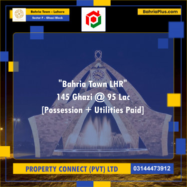 10 Marla Residential Plot for Sale in Sector F - Ghazi Block -  Bahria Town, Lahore - (BP-260286)