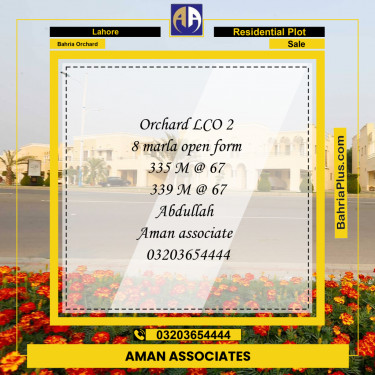 Residential Plot for Sale in Bahria Orchard, Lahore - (BP-260341)