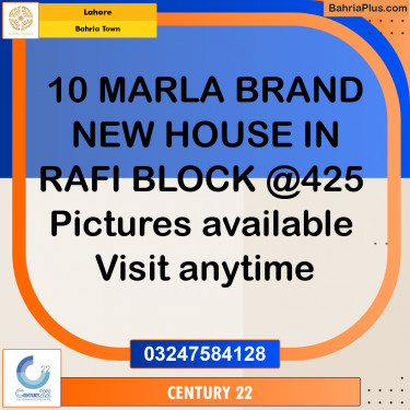 10 Marla Residential House for Sale in Bahria Town, Lahore - (BP-260512)