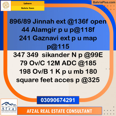 Residential Plot for Sale in Bahria Town, Lahore - (BP-260558)