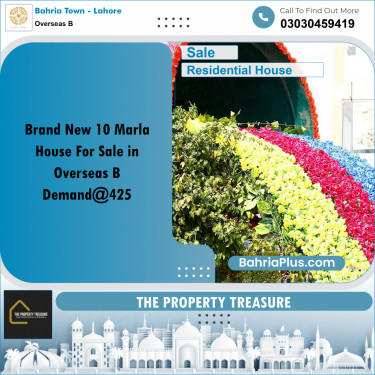 10 Marla Residential House for Sale in Overseas B -  Bahria Town, Lahore - (BP-260597)