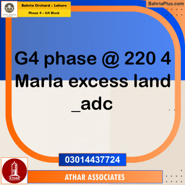 Residential Plot for Sale in Phase 4 - G4 Block -  Bahria Orchard, Lahore - (BP-260618)