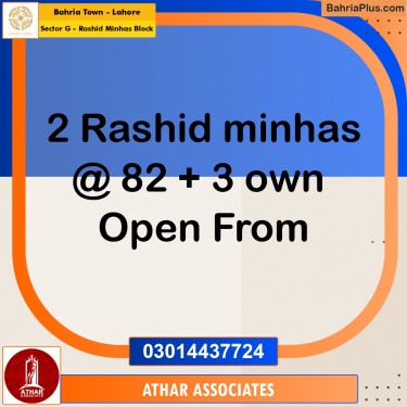 10 Marla Residential Plot for Sale in Sector G - Rashid Minhas Block -  Bahria Town, Lahore - (BP-260646)