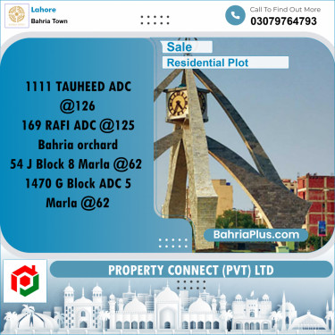 Residential Plot for Sale in Bahria Town, Lahore - (BP-260682)