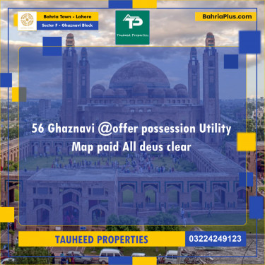 11 Marla Residential Plot for Sale in Sector F - Ghaznavi Block -  Bahria Town, Lahore - (BP-260716)