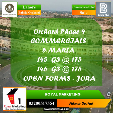 Commercial Plot for Sale in Bahria Orchard, Lahore - (BP-260822)