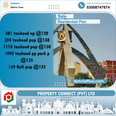 Residential Plot for Sale in Bahria Town, Lahore - (BP-260843)