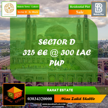 1 Kanal Residential Plot for Sale in Sector D - EE Block -  Bahria Town, Lahore - (BP-260884)