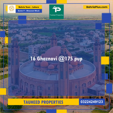 10 Marla Residential Plot for Sale in Sector F - Ghaznavi Block -  Bahria Town, Lahore - (BP-260905)