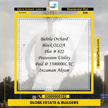 5 Marla Residential Plot for Sale in OLC-A Block -  Bahria Orchard, Lahore - (BP-261098)