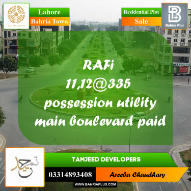 Residential Plot for Sale in Bahria Town, Lahore - (BP-261133)