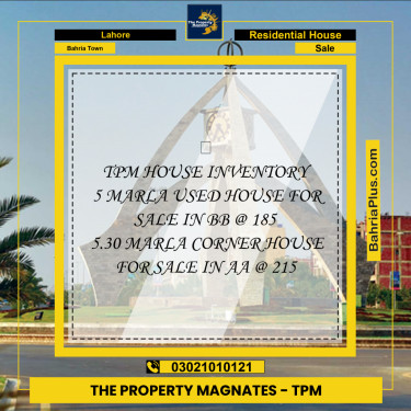 Residential House for Sale in Bahria Town, Lahore - (BP-261165)