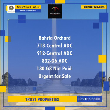 10 Marla Residential Plot for Sale in Phase 4 - G6 Block -  Bahria Orchard, Lahore - (BP-261343)