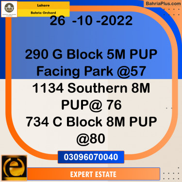 5 Marla Residential Plot for Sale in Bahria Orchard, Lahore - (BP-261422)