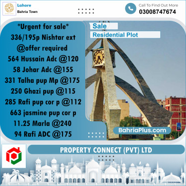 Residential Plot for Sale in Bahria Town, Lahore - (BP-261442)