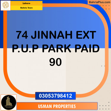 Residential Plot for Sale in Bahria Town, Lahore - (BP-261449)