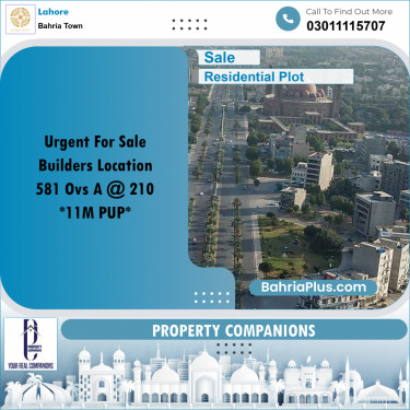 Residential Plot for Sale in Bahria Town, Lahore - (BP-261502)