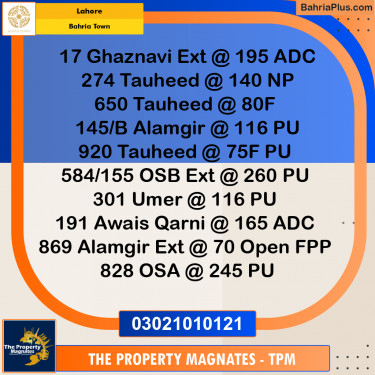 Residential Plot for Sale in Bahria Town, Lahore - (BP-261534)