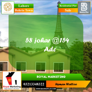 Residential Plot for Sale in Bahria Town, Lahore - (BP-261703)