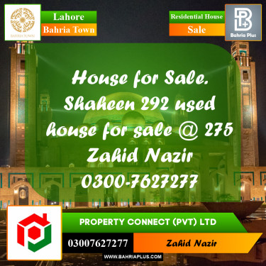 Residential House for Sale in Bahria Town, Lahore - (BP-261713)