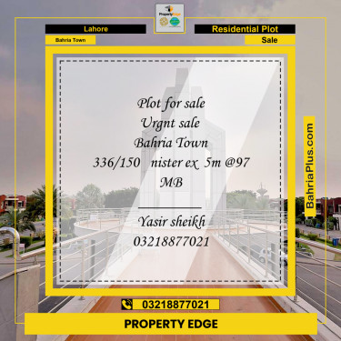 Residential Plot for Sale in Bahria Town, Lahore - (BP-261926)