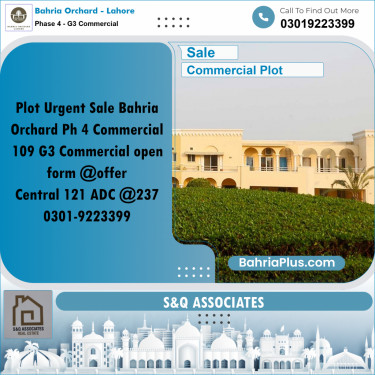 5 Marla Commercial Plot for Sale in Phase 4 - G3 Commercial -  Bahria Orchard, Lahore - (BP-261956)