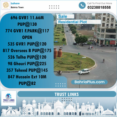 Residential Plot for Sale in Bahria Town, Lahore - (BP-261965)